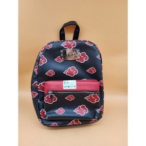 New BIOWORLD Naruto Shippuden Collection Akatsuki Red Cloud Mini Backpack Purse